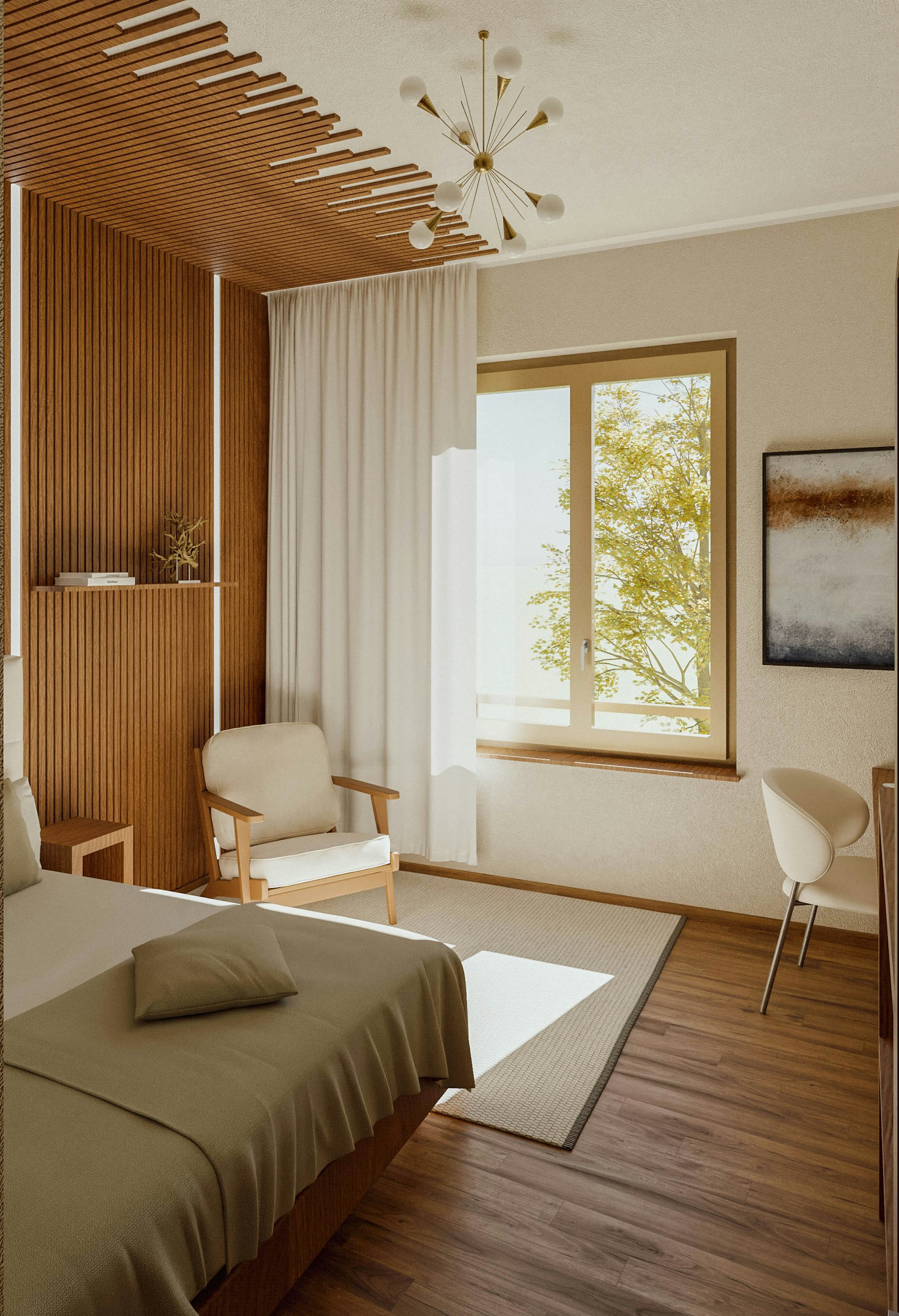 Richmond Mid-Century Platform Bed Frame view 1